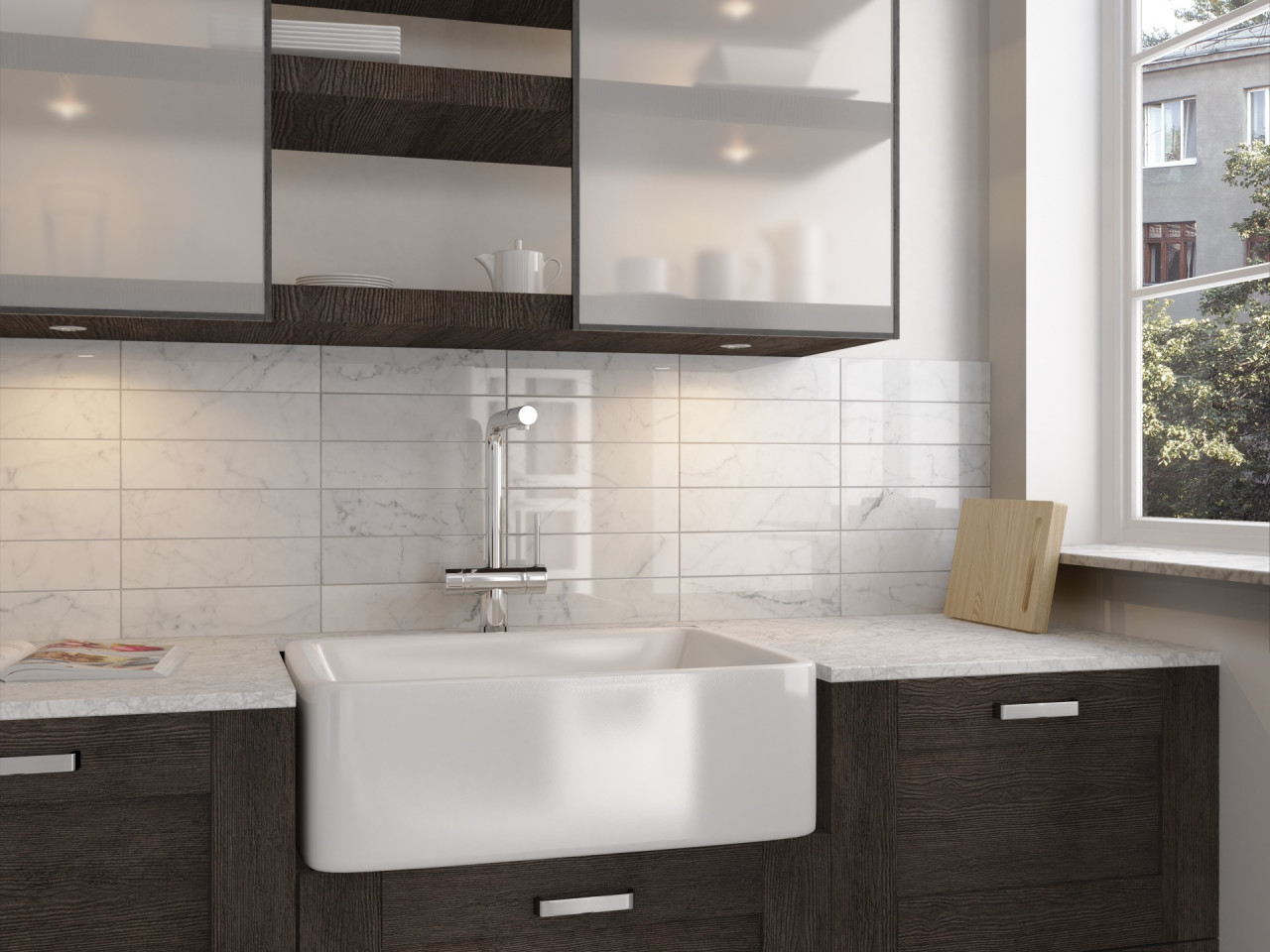 Equipe Carrara gloss 7,5 x 30 cm